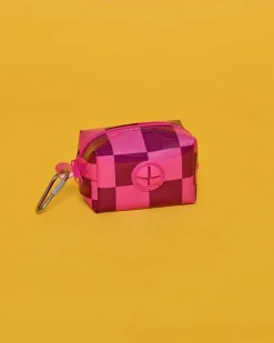 Checkered Vinyl Poo Pouch Holder (Made in the USA)