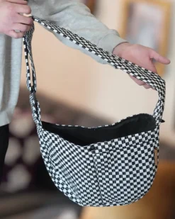 Check Print Pet Sling Carrier