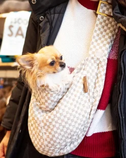 Check Print Pet Sling Carrier