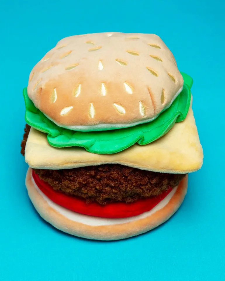 Cheeseburger Interactive Snuffle Dog Toy