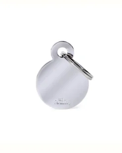 Chic Circle Chrome Custom Pet ID Tag