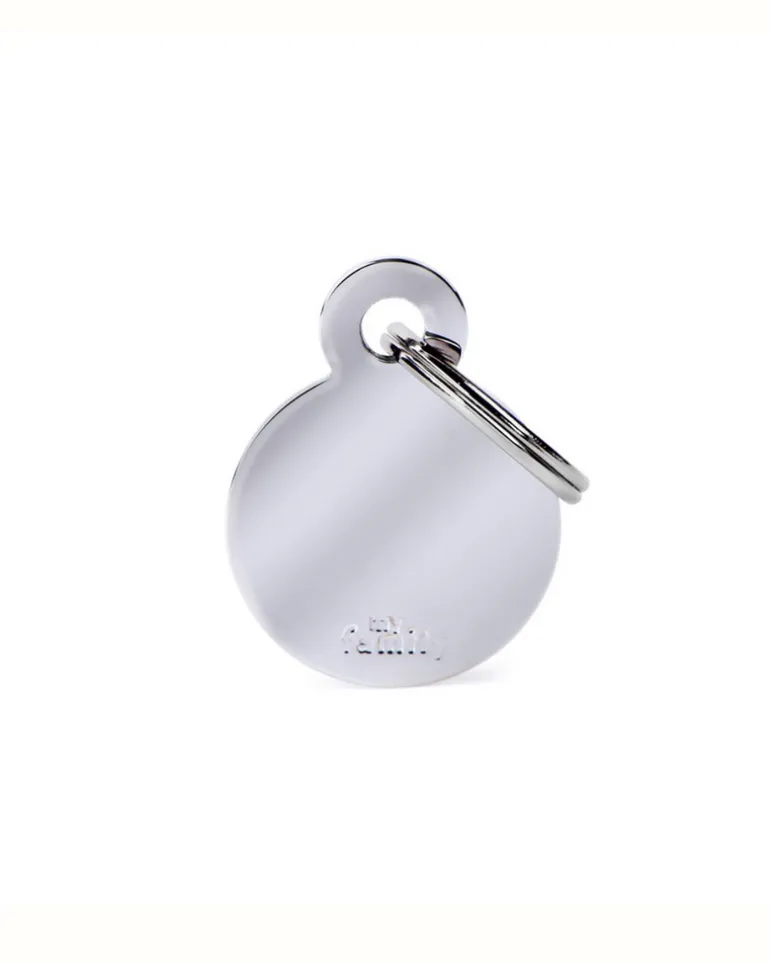 Chic Circle Chrome Custom Pet ID Tag