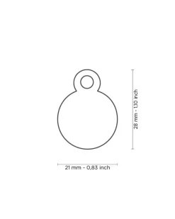 Chic Circle Chrome Custom Pet ID Tag
