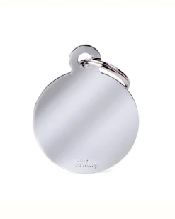 Chic Circle Chrome Custom Pet ID Tag