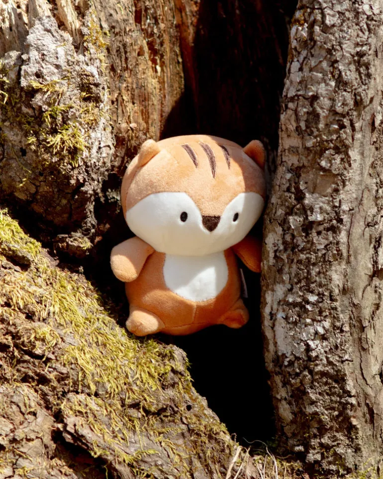 Chipmunk Marshmallow Squisher Squeaky Plush Dog Toy
