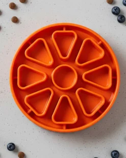 Citrus Softie eTray Shallow Slow Feeder Dog Bowl (Made in the USA)