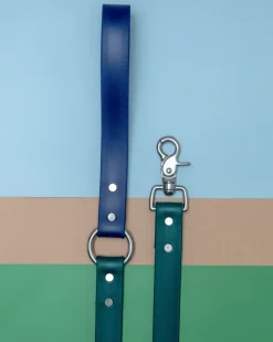 City Leash in Hunter Green & Navy (4 or 6 Foot) (Made in the USA)