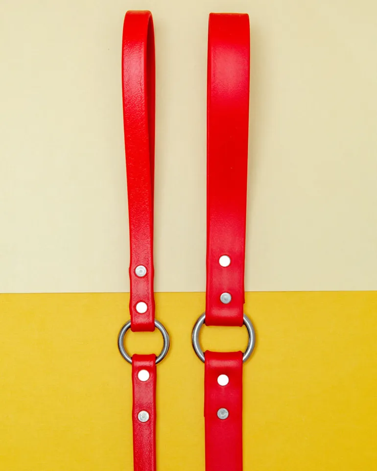 City Leash in Real Red (Made in the USA)