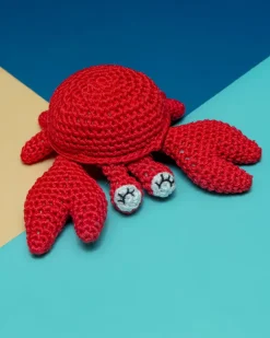 Clawdious the Crab Organic Knit Dog Toy