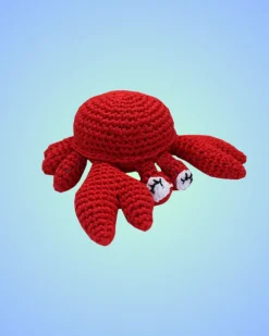 Clawdious the Crab Organic Knit Dog Toy