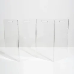 Clear Lucite Freestanding Zig-Zag Pet Gate (Made in the USA) (Direct-Ship)