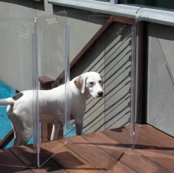 Clear Lucite Freestanding Zig-Zag Pet Gate (Made in the USA) (Direct-Ship)