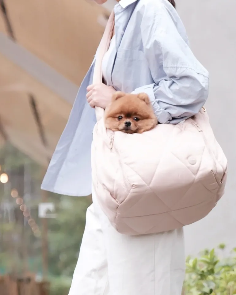 Cloud Crossbody Pet Carrier in Beige or Black