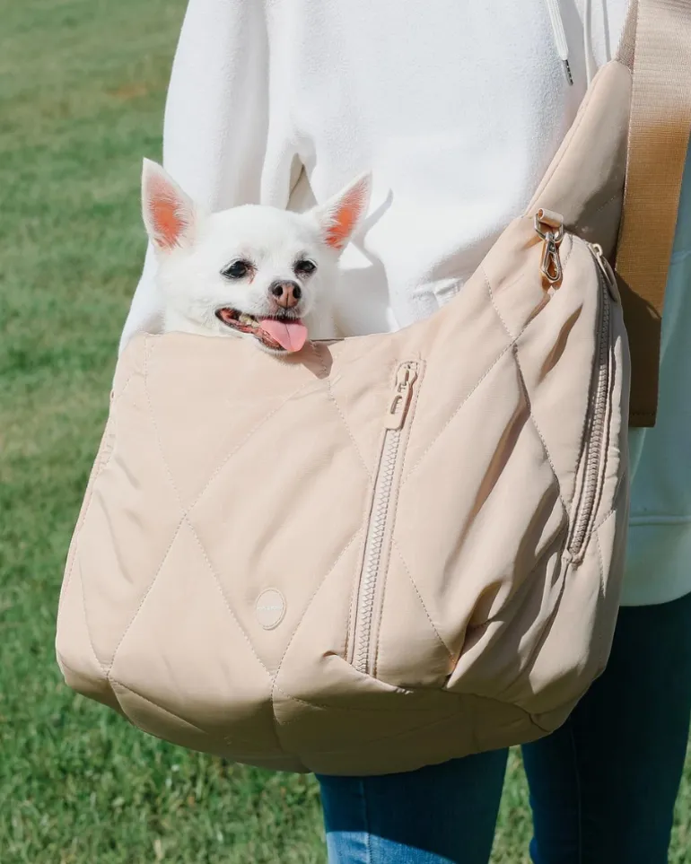 Cloud Crossbody Pet Carrier in Beige or Black
