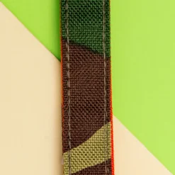 Cordura Dog Collar in Camo & Neon Orange (Made in the USA)
