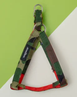 Cordura Dog Step-In Harness in Camo & Neon Orange (Made in the USA)