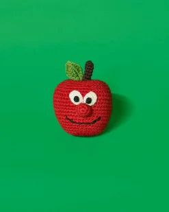 Cotton Crochet Apple Dog Toy