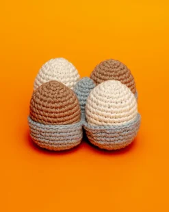 Cotton Crochet Egg Squeaky Toy for Dogs (FINAL SALE)