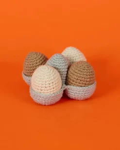 Cotton Crochet Egg Squeaky Toy for Dogs (FINAL SALE)
