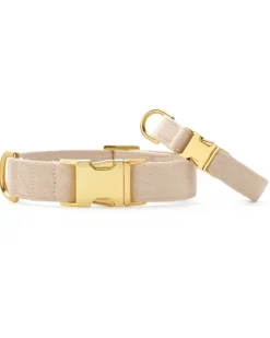 Cotton Dog Collar in Flax (Made in the USA)