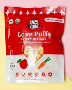 Crispy Orchard Love Puffs Apple & Carrot Organic Dog Treats