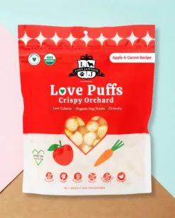 Crispy Orchard Love Puffs Apple & Carrot Organic Dog Treats