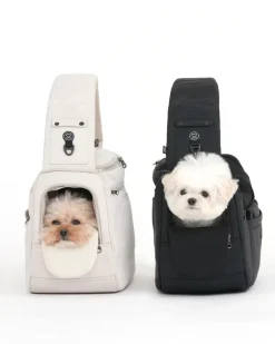 Crossbody SMART Sling Dog Carrier in Black or Beige