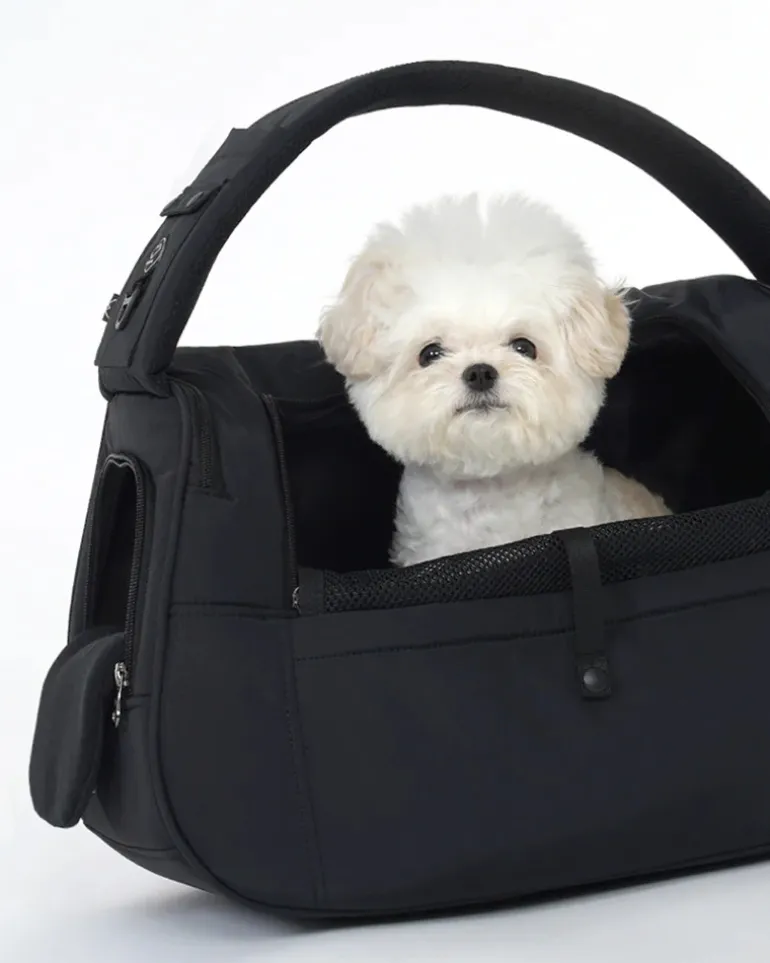 Crossbody SMART Sling Dog Carrier in Black or Beige