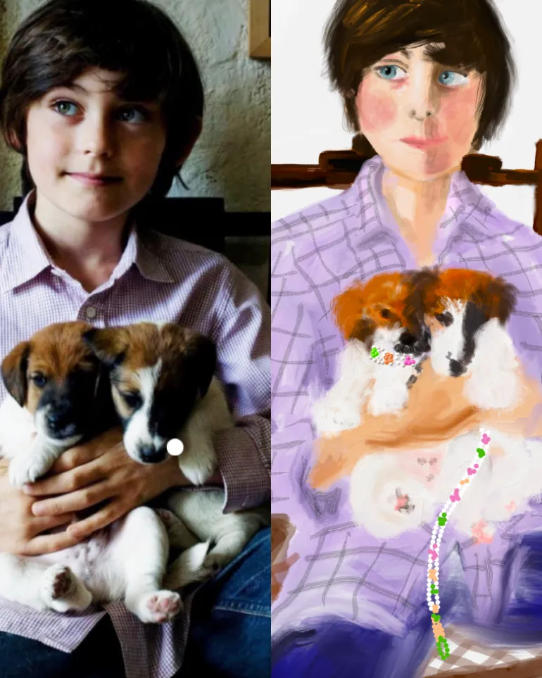 Custom Digital Pet Portrait | Single Subject (Framed or Unframed)
