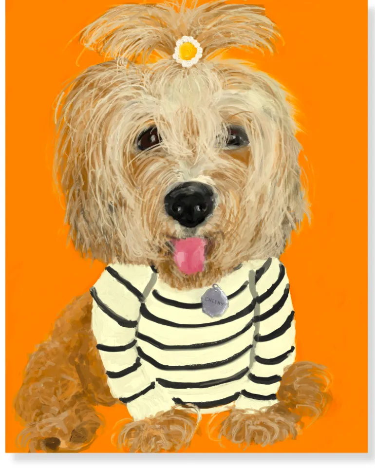 Custom Digital Pet Portrait | Single Subject (Framed or Unframed)