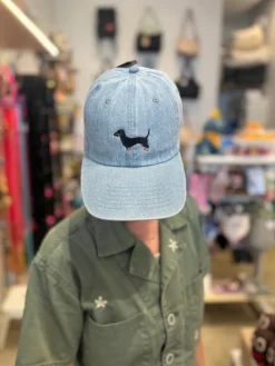 Dachshund Embroidered Denim Hat