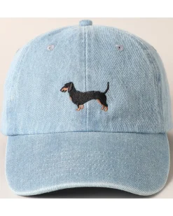 Dachshund Embroidered Denim Hat