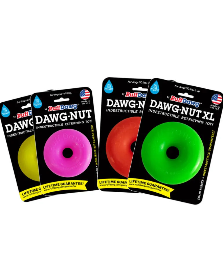 Dawg-Nut Rubber Dog Toy (Made in the USA)