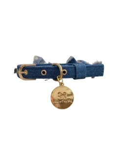 Denim Bow Collar for Dogs (Made in the USA)
