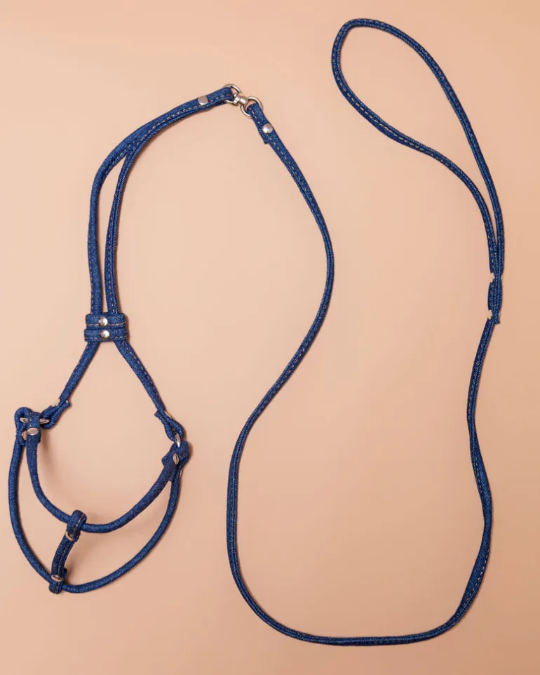 Denim Step-In Adjustable Dog Harness (Made in the USA)
