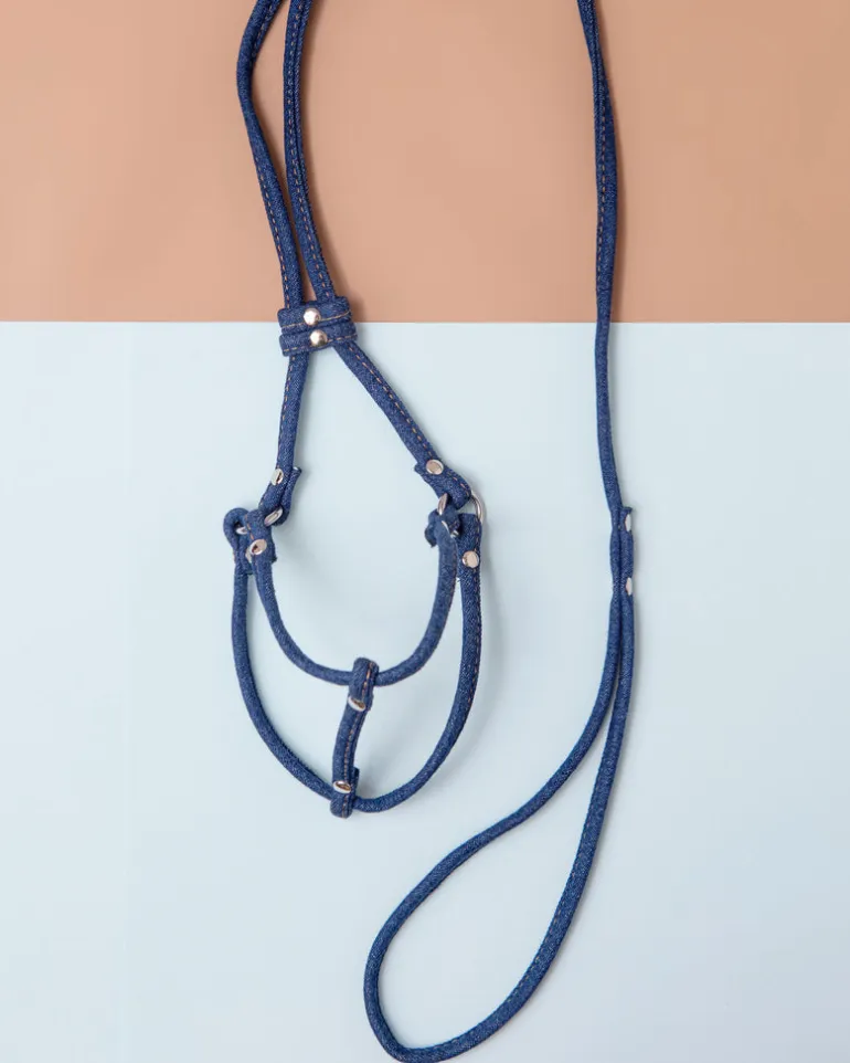 Denim Step-In Adjustable Dog Harness (Made in the USA)