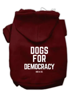 *Dogs for Democracy* Graphic Dog Hoodie (Proceeds Benefit the ACLU)