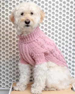 Downtown Roll Neck Dog Sweater in Rose (FINAL SALE)