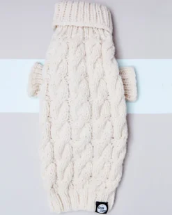 Downtown Roll Neck Dog Sweater in Natural (FINAL SALE)