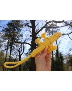 Eco-Friendly Green Lizard Dog Rope Toy