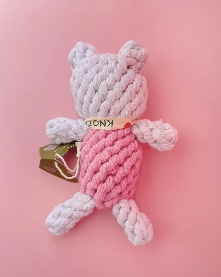 Eco-Friendly Samantha the Pink Bunny Rope Dog Toy