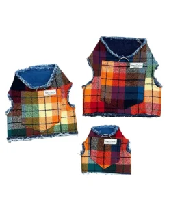 Fireside Plaid Print Dog Harness (Made in the USA)
