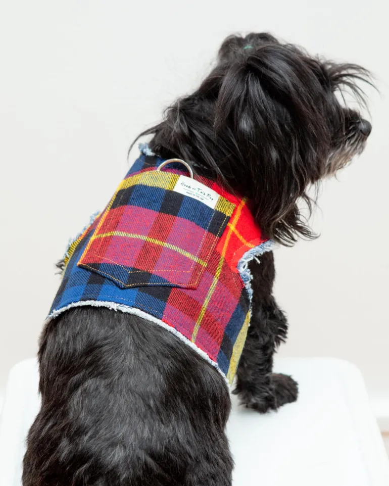 Fireside Plaid Print Dog Harness (Made in the USA)