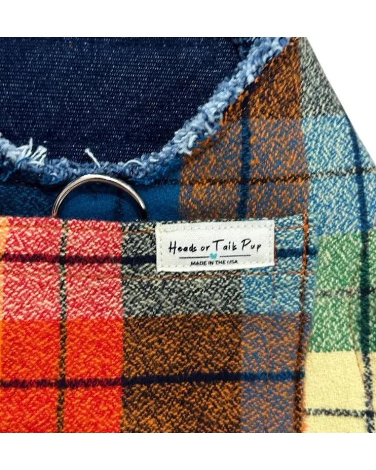 Fireside Plaid Print Dog Harness (Made in the USA)