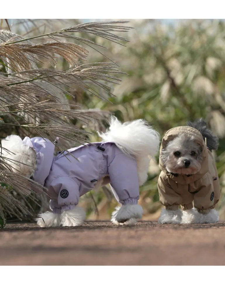 Fleece-Lined Winter Coverall for Dogs