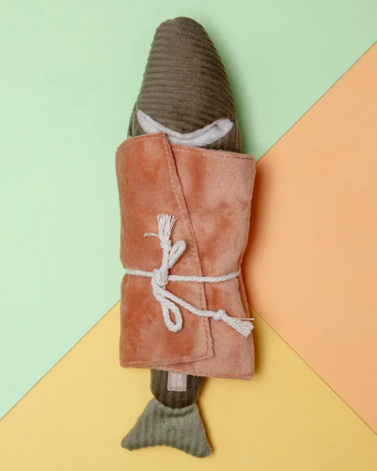 Flying Fish Snuffle + Burrow Plush Dog Toy