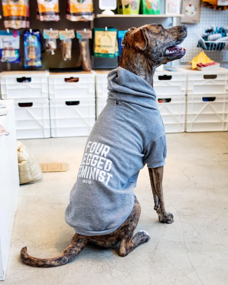 *Four Legged Feminist* Graphic Dog Hoodie (Proceeds Benefit the ACLU)