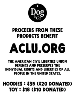 *Four Legged Feminist* Graphic Dog Hoodie (Proceeds Benefit the ACLU)