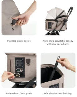 FREE-TO-GO 2 Pet Stroller in Sandy Beige (NYC In-Store or Local Pick-Up ONLY)