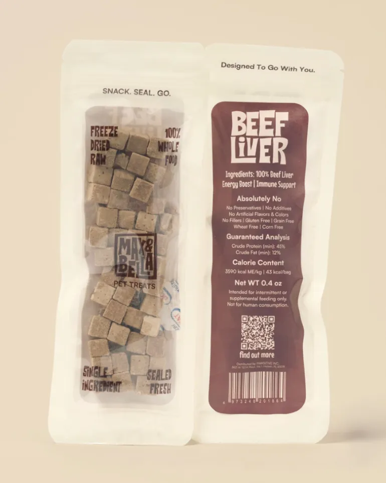 Freeze-Dried Beef Liver On-the-Go Dog Treat Pack